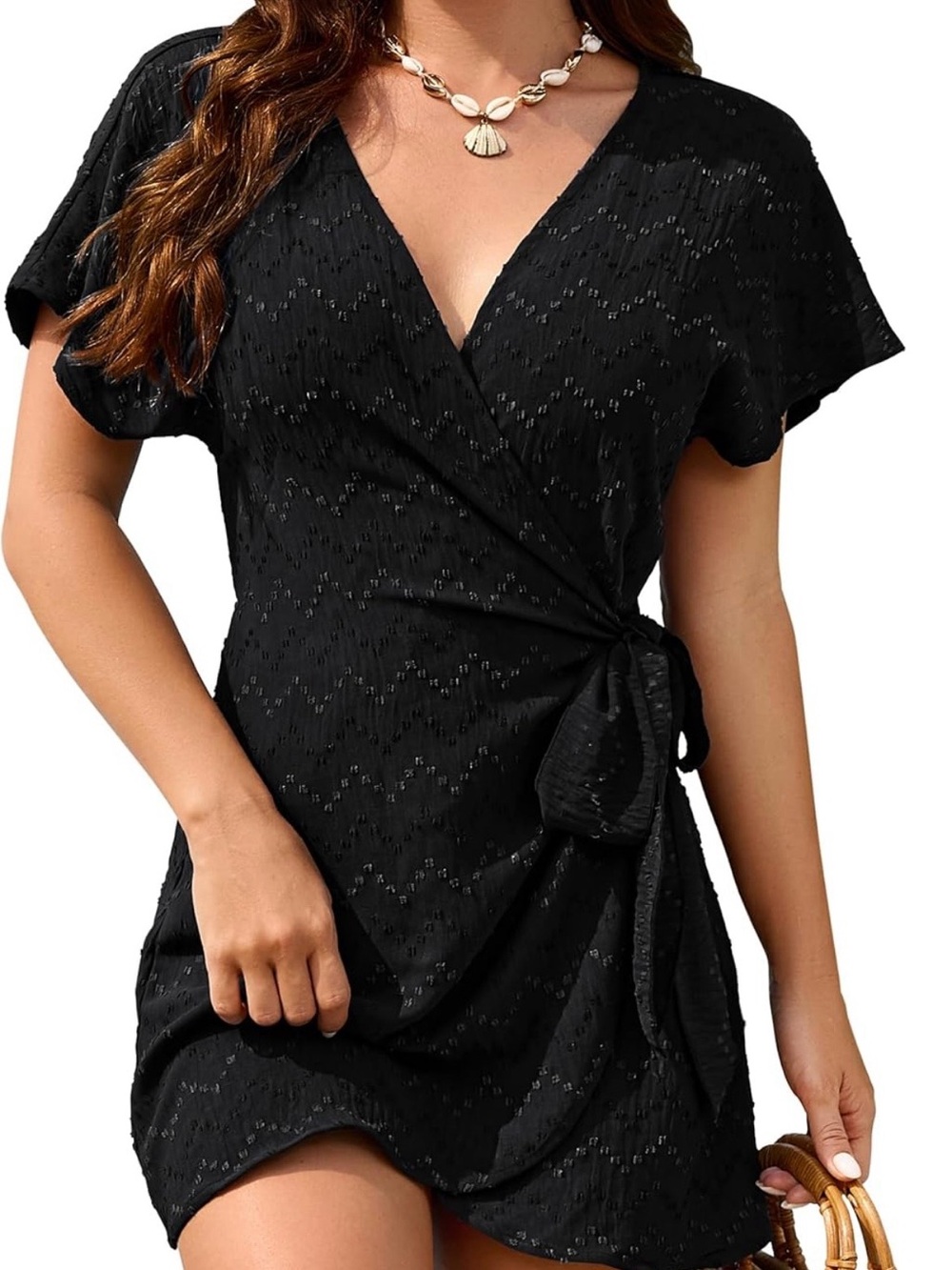 Blooming Jelly V Neck Swimsuit Wrap Around Cover Up. - Picture 2 of 8